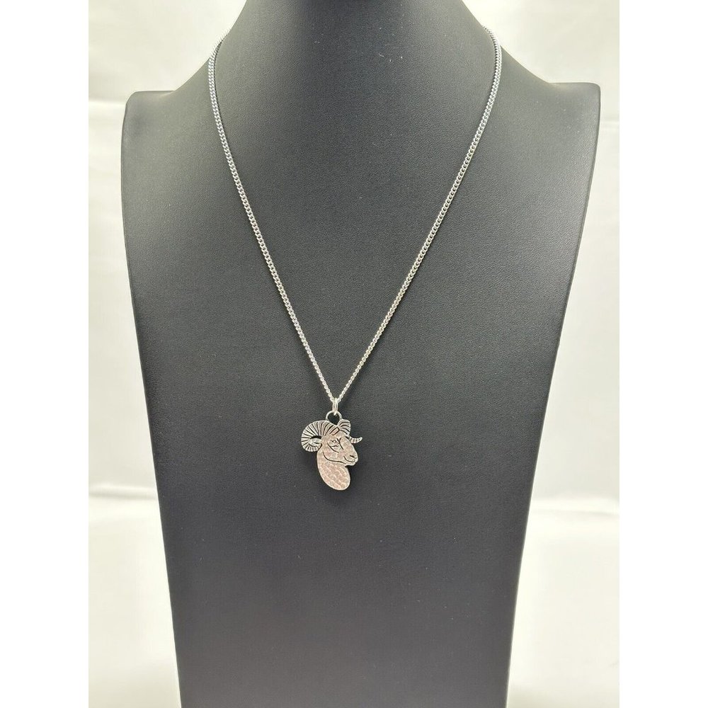Ram Head Necklace Made Of Moissanite